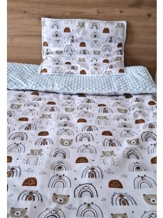   Szivárvány maci-minky-prémium pamutvászon-6 darabos szett