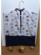 Szivárvány maci-minky-prémium pamutvászon-6 darabos szett