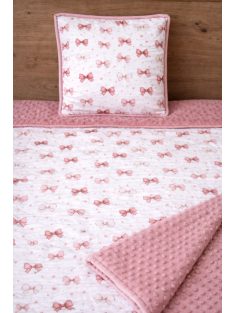 Masnik mályva-minky, pamutvászon takaró párna szett