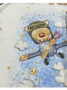 Paneles ovis takaró-helikopter-világoskék pamut vászonnal- vatelinnel összevarrva 3 rétegű