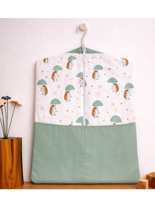 Ovis zsák- Esernyős süni-100% pamutvászonból, dupla zsebbel