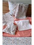 Minőségi pamutvászon ovis kezdő szett – 6 részes-hamvas barack