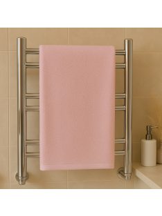   Prémium kézműves frottír törölköző – egyedi méretben, ripsz szalaggal szegve-rózsaszín /nagy méret/