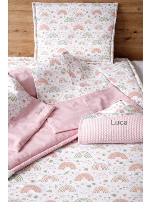 Minőségi pamutvászon ovis kezdő szett – 6 részes-szivárványos