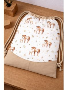   Lovacskás, Digitális prémium vászonból, vízhatlan belsővel, zsebbel készült-tornazsák