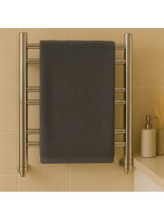   Prémium kézműves frottír törölköző – egyedi méretben, ripsz szalaggal szegve-sötét szürke /nagy méret/