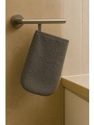 Prémium kézműves frottír törölköző – egyedi méretben, ripsz szalaggal szegve-sötét szürke /nagy méret/