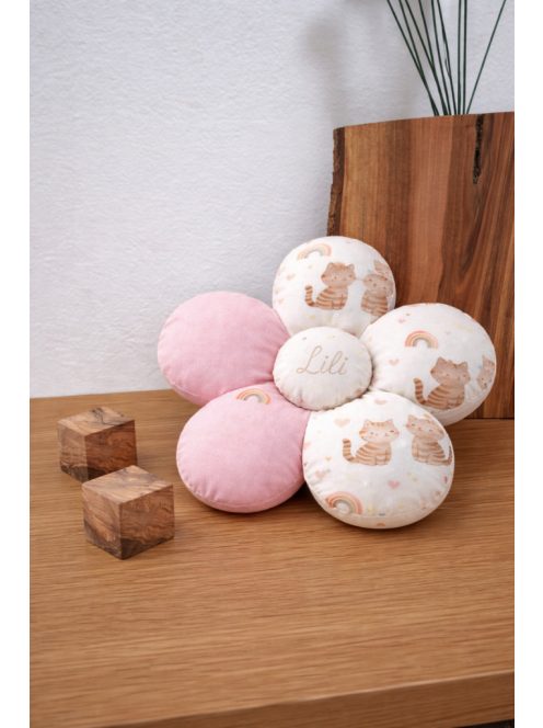 Cseresznye virág párna-cicás