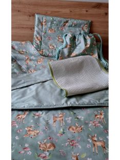   Minőségi pamutvászon ovis kezdő szett – 6 részes-őzike zsálya