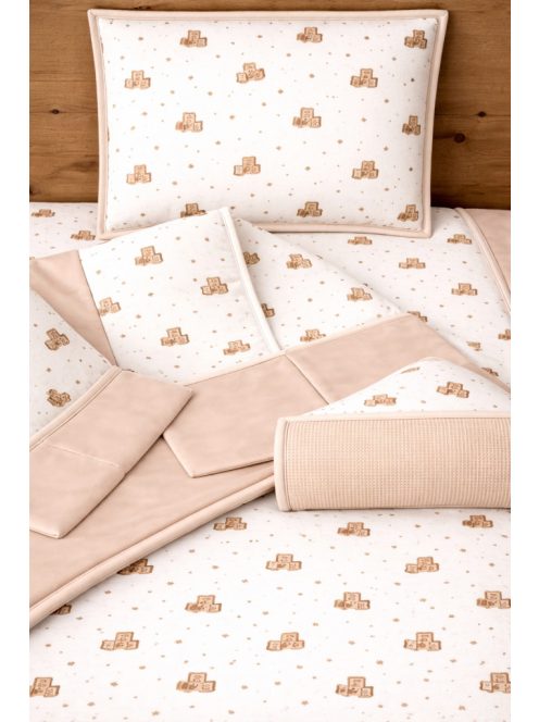 Minőségi pamutvászon ovis kezdő szett – 6 részes-ABC mogyoró