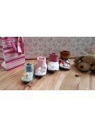 Mamuszka Baby – Egyedi mintás, puha talpú mamusz-Rózsaszín cicás