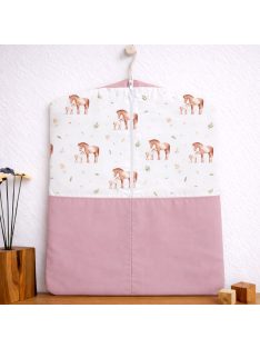   Ovis zsák- Mályva lovacska- Digitális prémium pamutvászonból,dupla zsebbel.