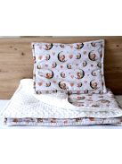 Holdálom,pöttyökkel-minky-prémium pamutvászon-6 darabos szett