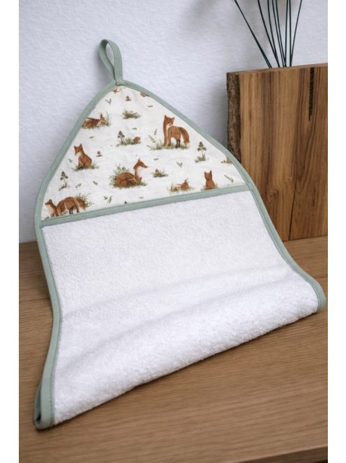 Róka élet fehér-Óvodás törölköző.