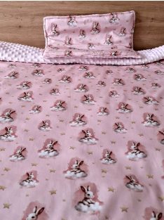 Felhős nyuszi-minky-prémium pamutvászon-6 darabos szett