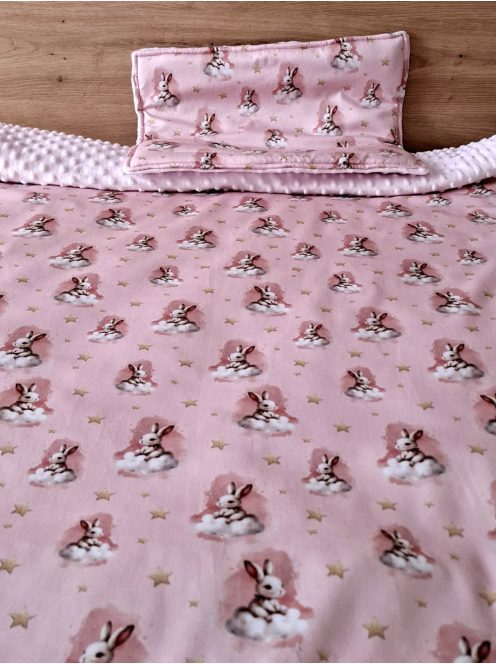 Felhős nyuszi-minky-prémium pamutvászon-6 darabos szett