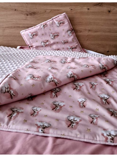 Felhős nyuszi-minky-prémium pamutvászon-6 darabos szett