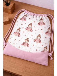   Katica hercenő, Digitális prémium vászonból, vízhatlan belsővel, zsebbel készült-tornazsák