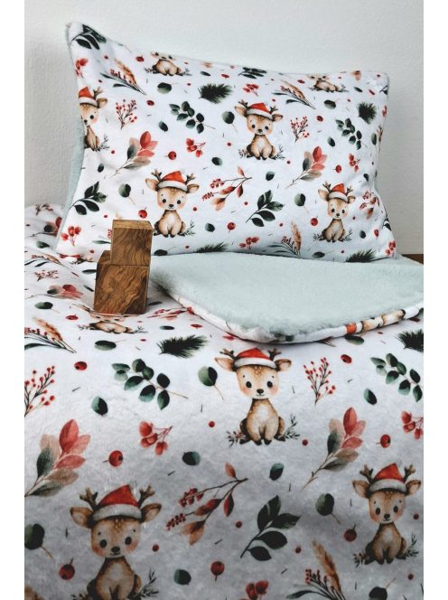 Téli pihenő-Egyedi design, két rétegű álom takaró,párna-Kicsi Rudolf