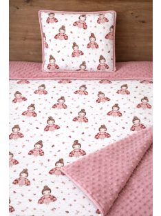   Katica hercegnő mályval-minky, pamutvászon takaró párna szett