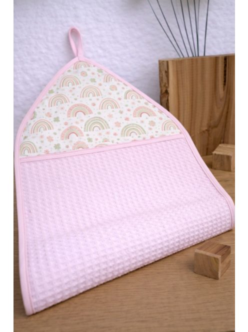 Szivárványos rózsaszín-Óvodás törölköző.