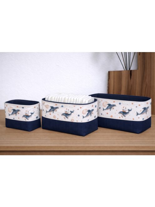 Kék delfinek-pelenka tároló