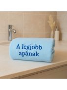 Prémium kézműves frottír törölköző – egyedi méretben, ripsz szalaggal szegve-világos kék /nagy méret/