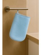 Prémium kézműves frottír törölköző – egyedi méretben, ripsz szalaggal szegve-világos kék /nagy méret/