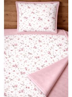 Sziromtánc mályva-Pamutvászon takaró párna szett