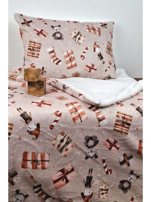 Téli pihenő-Egyedi design, két rétegű álom takaró,párna-Diótörők