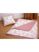 Tündérlányok-mályva dupla géz,pamutvászon takaró szett,vatelinnel összevarrva