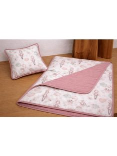   Tündérlányok-mályva dupla géz,pamutvászon takaró szett,vatelinnel összevarrva