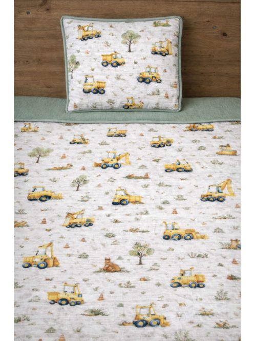 Sárga markolók- muszlin takaró,párna