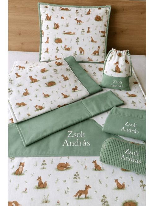 Minőségi pamutvászon ovis kezdő szett – 6 részes-Róka élet