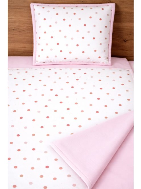 Minőségi pamutvászon ovis kezdő szett – 6 részes-rózsaszín pöttyös