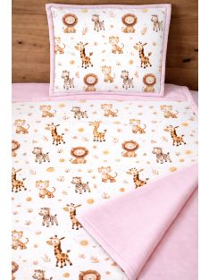 Cukiságok rózsaszín-Pamutvászon takaró párna szett